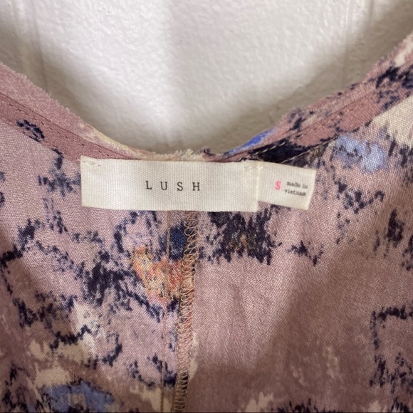Lush Purple Floral Swing Dress - Picture 4 of 7